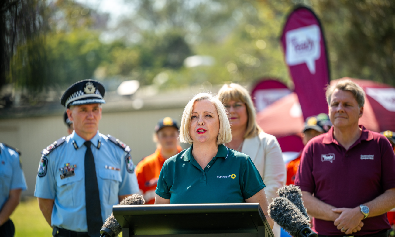 suncorp speaks at get ready event to media