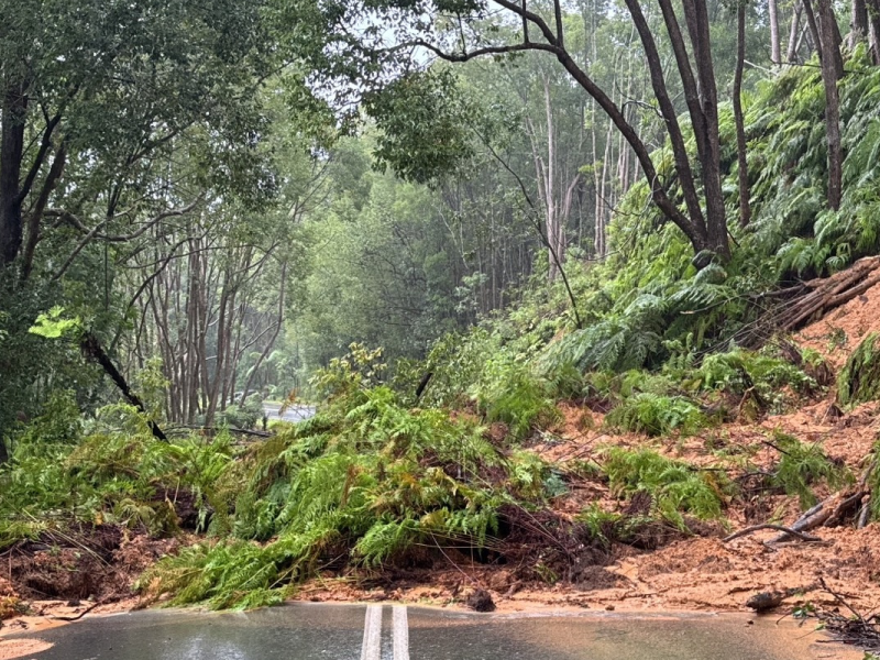 Damage from TC Alfred, Brisbane. Landslide in South East Queensland